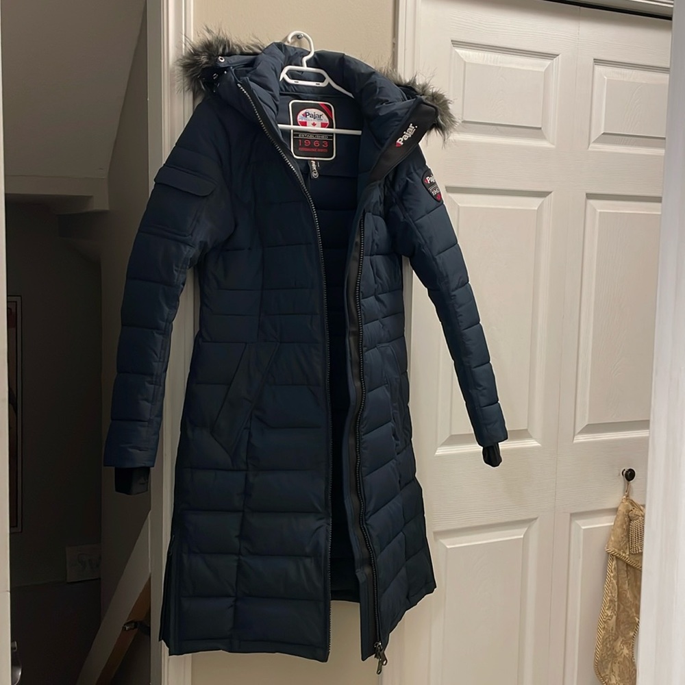 Pajar winter puffer parka with removable faux fur trim